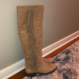 Josephine leather fringe boot